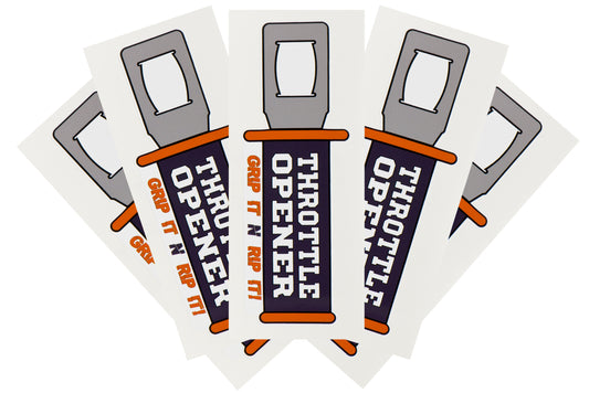 Throttle Opener Decals ( 5 pack )